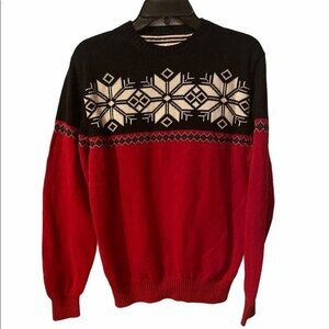 Weatherproof Snowflake Sweater Mens Sz M crewneck ski nordic winter cabin
